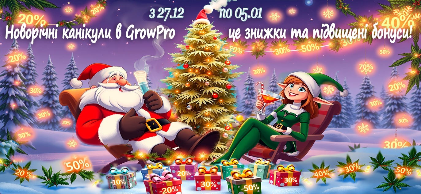 Новорічні канікули в GrowPro - це знижки та підвищені бонуси!