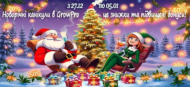 Новорічні канікули в GrowPro - це знижки та підвищені бонуси!
