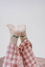 Носки из конопли, средние молочно-белые (29см. 43-46р.)