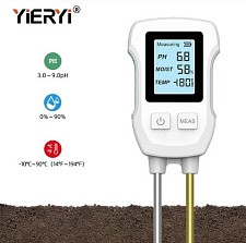 Анализатор грунта 3 в 1 YiERYI YR350 (pH, влажность, температура)
